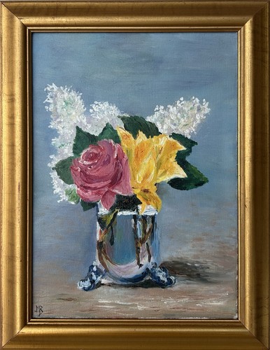 Small antique oil painting - small,