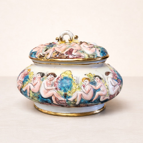 Vtg capodimonte italian gilded - vtg,