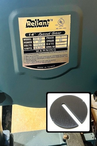 Bandsaw table insert - bandsaw,