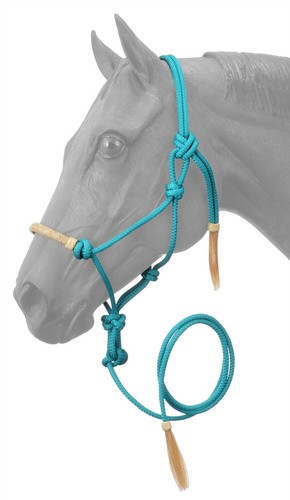 Nylon rope halter rawhide - nylon,