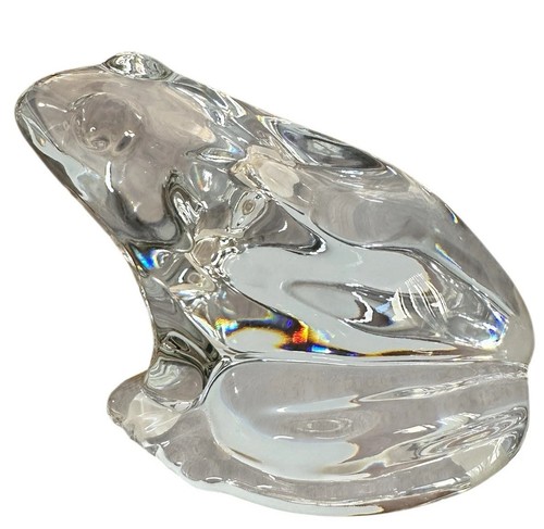 Baccarat crystal frog figurine - frog,