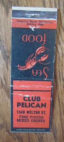 Animal 1950s lobster matchbook - 1950s,