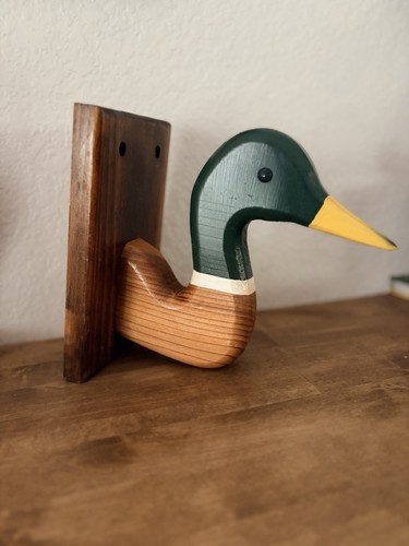 Hand carved wooden mallard - wooden,