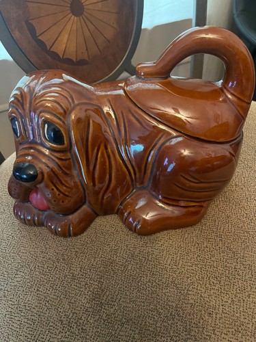 Vintage hound dog cookie jar