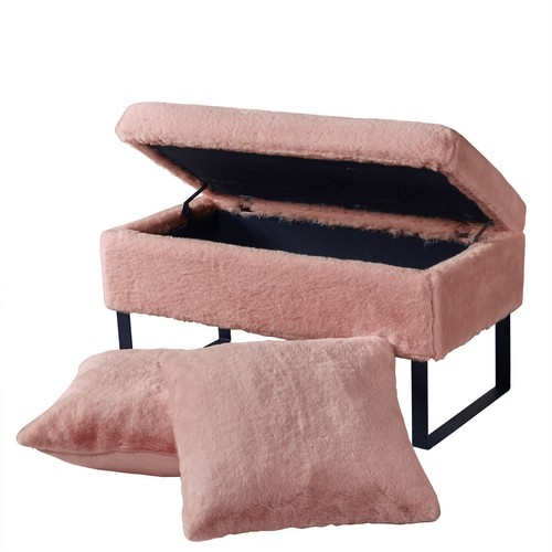 Rectangle faux fur storage - faux,