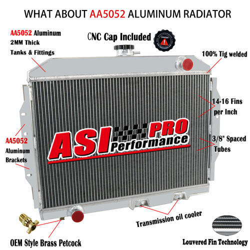 Row radiator for 1958 - for, 1958-74