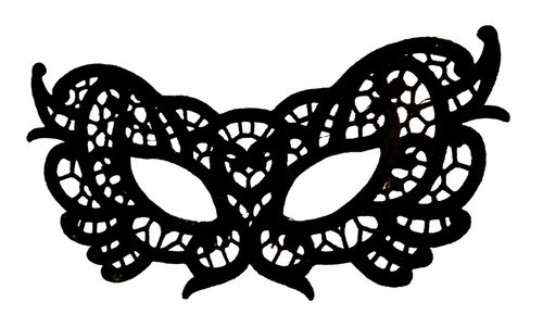 Embroidered mardi gras mask - gras,
