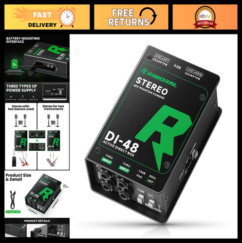 High impedance stereo box - di,