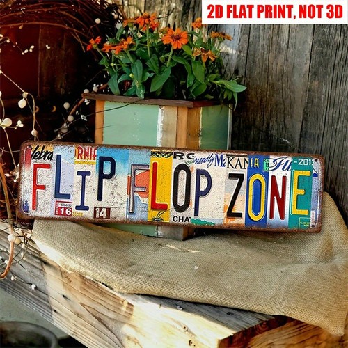 Vintage flip flop zone - flip, metal