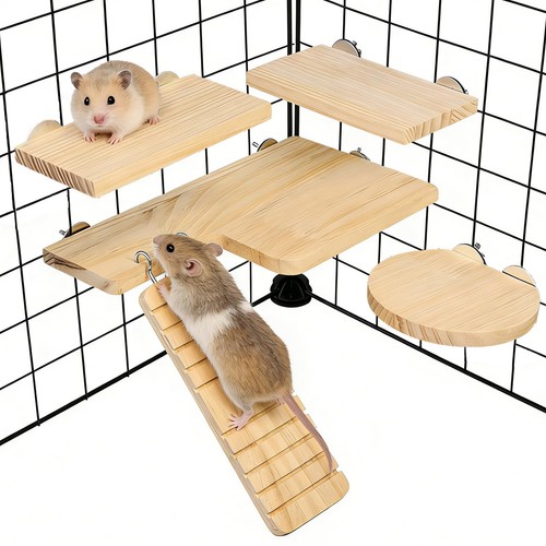 Hamster cage platform lshaped - hamster,