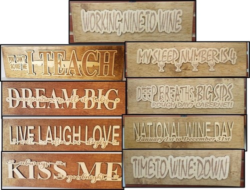 Wooden signs decor laser cut - wooden,