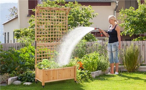 Wood planter raised - h,