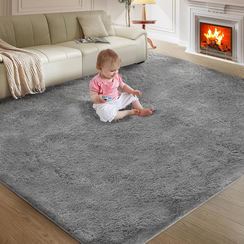 Ultra soft 5x8 grey shag - soft, rug