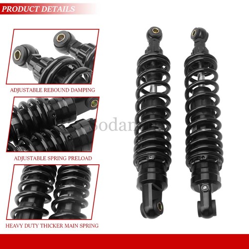 Black 375mm front shock - black,