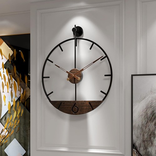 Modern wood walnut dial wall - walnut,
