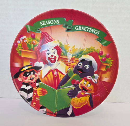 Mcdonalds christmas plates - christmas,