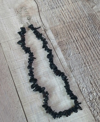 Black onyx necklace inch - onyx, 16