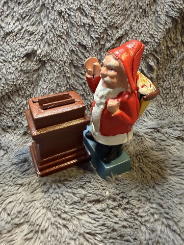 Christmas cast iron santa - cast,