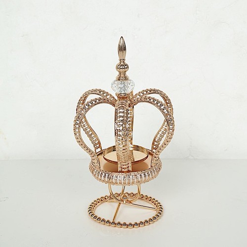 Gold metal crown spiral - 13",