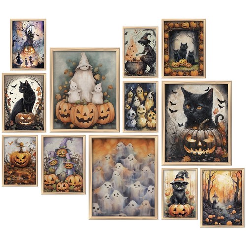 Dark halloween wall - halloween, print