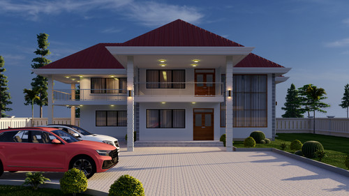 Modern bedroom villa plan - 5,
