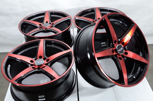 Black red wheels rims - 17",