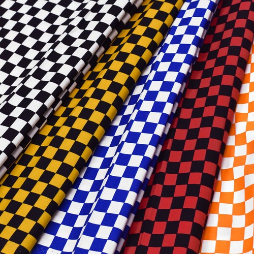 Checkered print fabric - checkered, 100%
