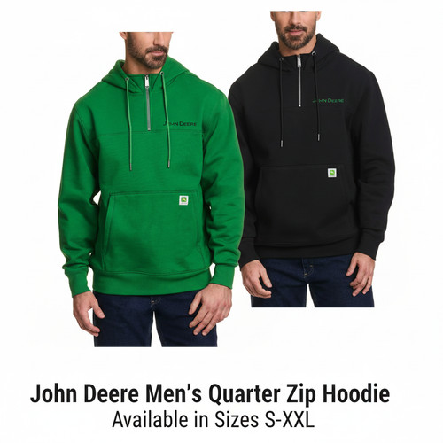 John deere men quarter zip - john,