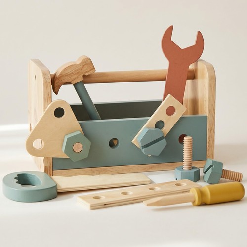 Wooden tool set for toddlers - set,