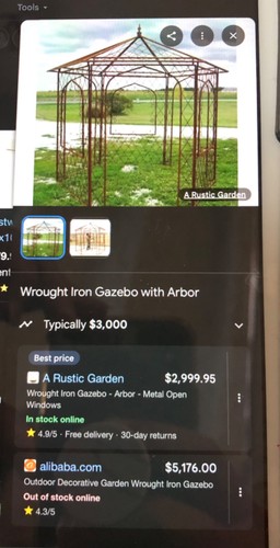 Wrought iron gazebo rustic - rustic,