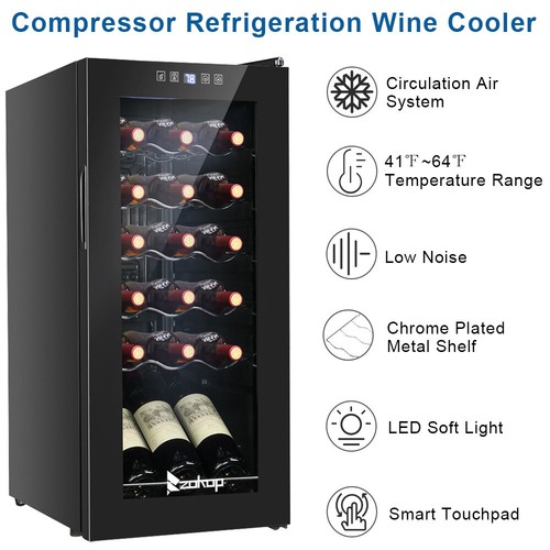 Bottle wine cooler - with, led