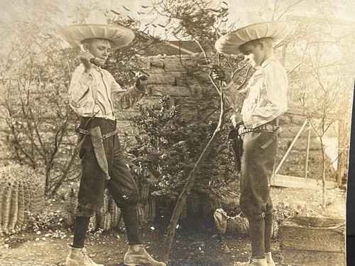 Antique trick photo - trick, boy