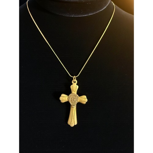 Vintage cross pendant necklace - vintage,