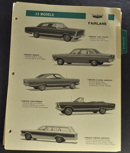 1967 ford fairlane data - 1967, book