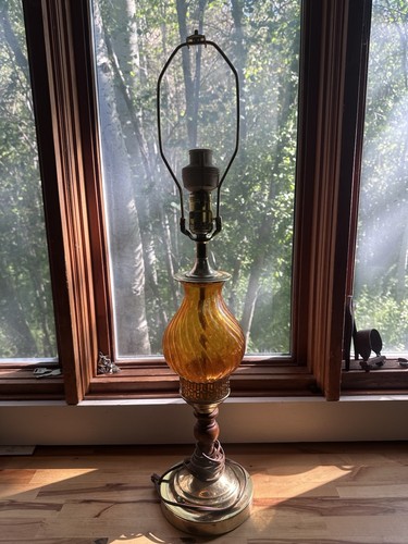 Vintage diamond optic amber - vintage,