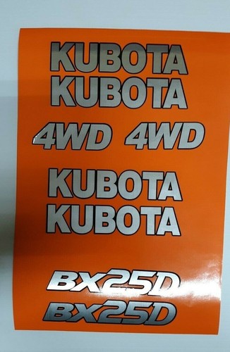 Kubota tractor 25d - 25d, decals