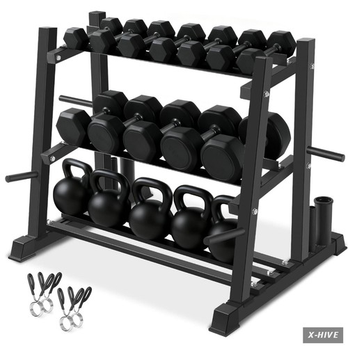 Dumbbell set with rack - set,