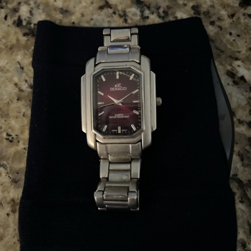 Denacci men watch burgandi - watch,