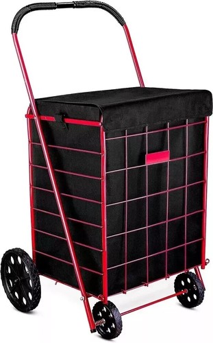 Folding grocery basket cart - folding,