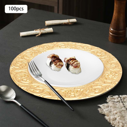 Round charger plates set - round,