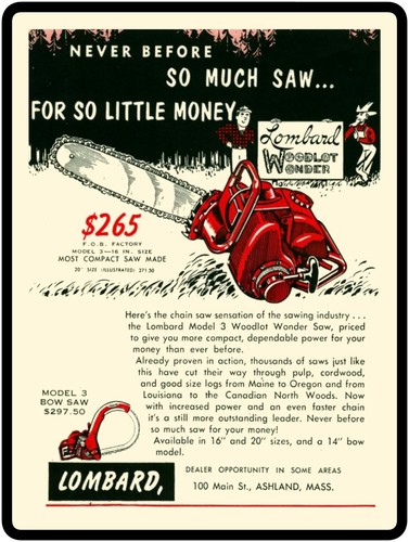 Lombard chainsaws new - lombard,