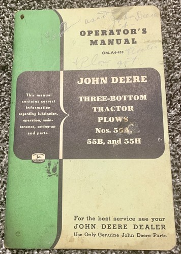 John deere operator manual - deere, operator's