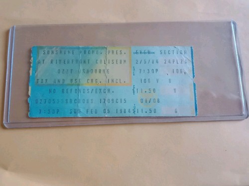 Ozzy osbourne ticket stub - ozzy,