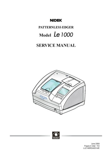 Santinelli nidek 1000 - le,
