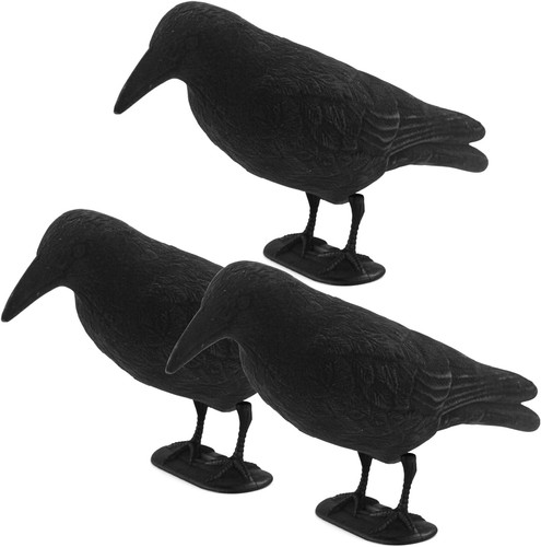 Crow decoys full body - crow, plastic