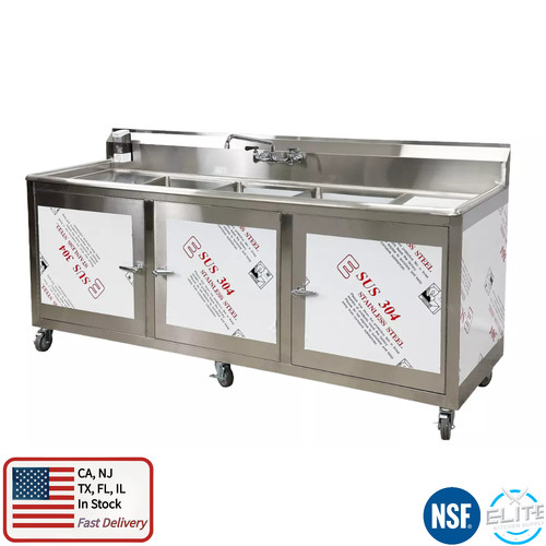Portable food truck - 90", hand