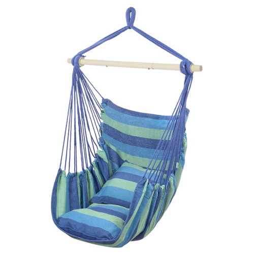 Blue stripe hammock hanging - blue,