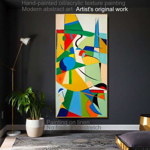 Hand painted acrylic - hand-painted, acrylic/oil
