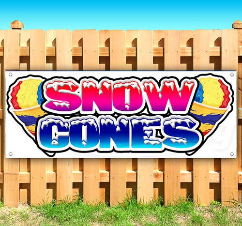 Snow cones advertising vinyl - snow,