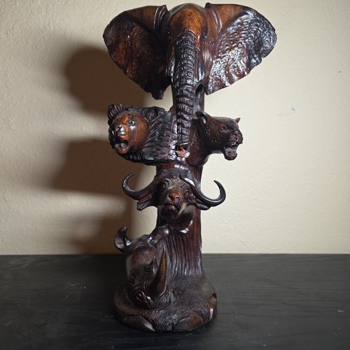 Big wood carving elephant - 5, -elephant